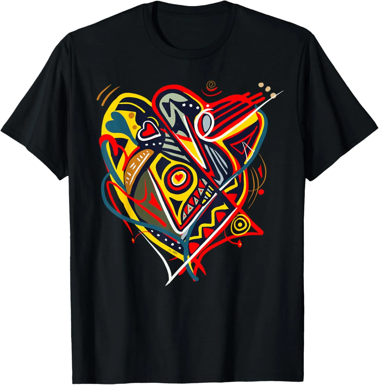 Abstract Art Valentine's Day Heart Love Graphic T-Shirt