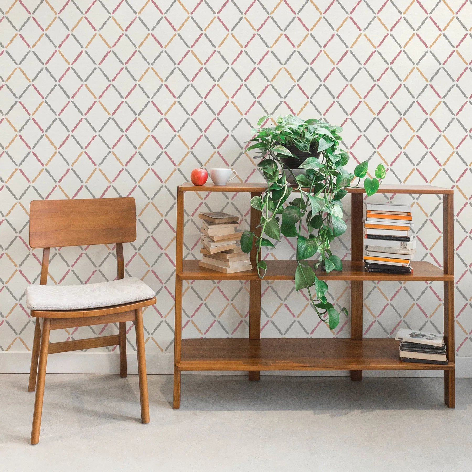Allotrope Linen Geometric Wallpaper