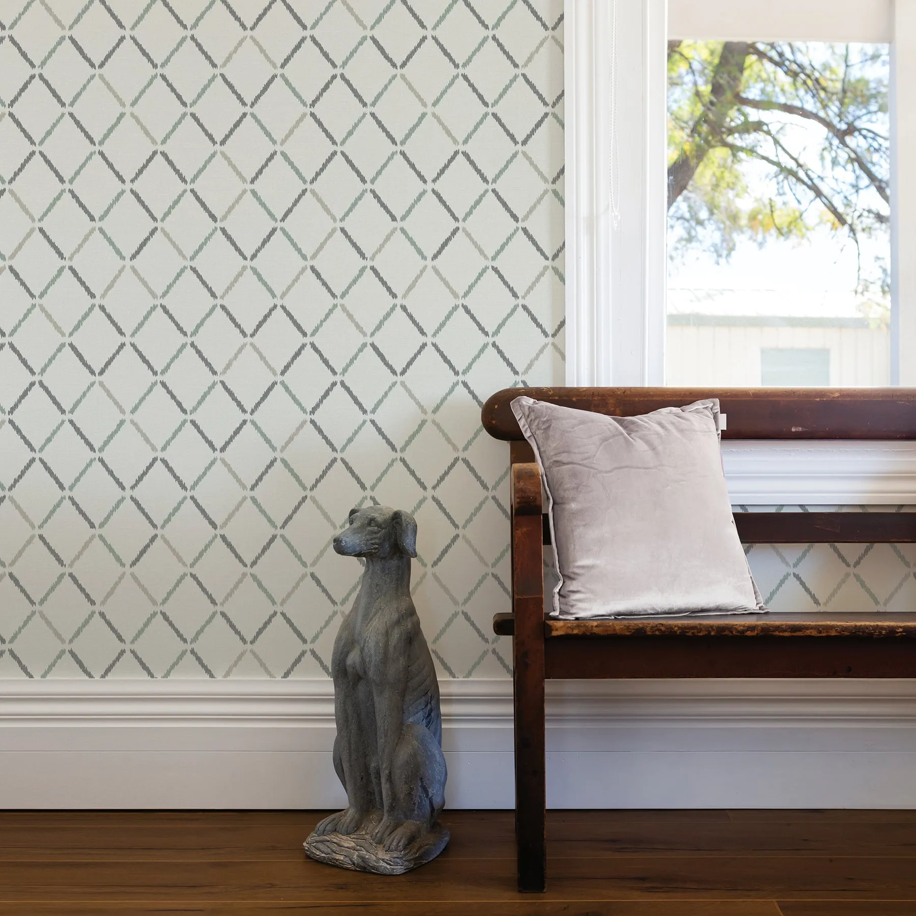 Allotrope Linen Geometric Wallpaper