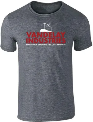 Pop Threads Vandelay Industries Company Logo Retro 90s Graphic Tee T-Shirt for Men