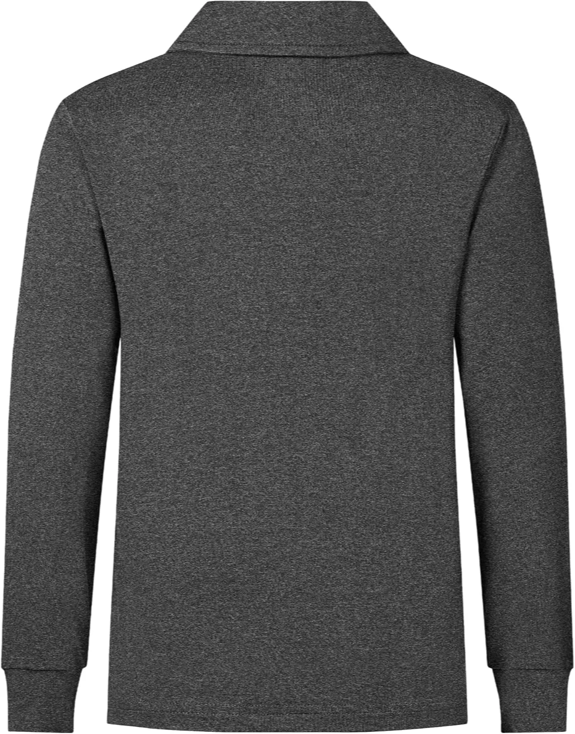 QBK Toddler to Youth Boys' Performance Golf Polo Kids Athletic Moisture Wicking Long Sleeve Shirts School Uniform