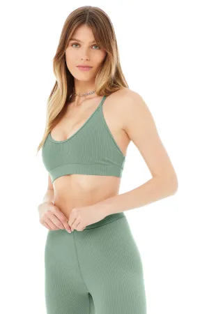 Ribbed Blissful Bra - Soft Seagrass