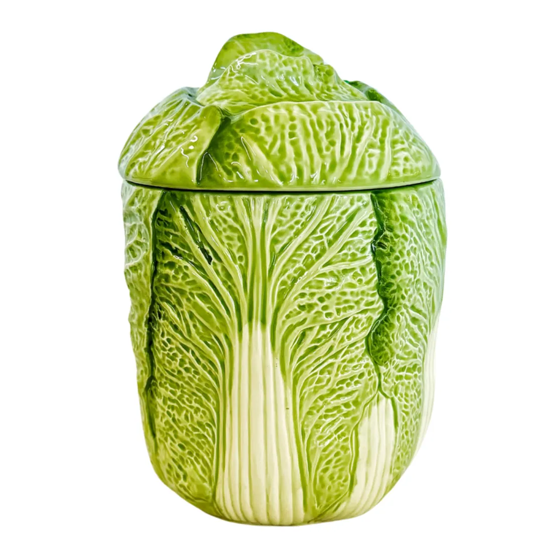 Vintage Cabbage Lidded Canister