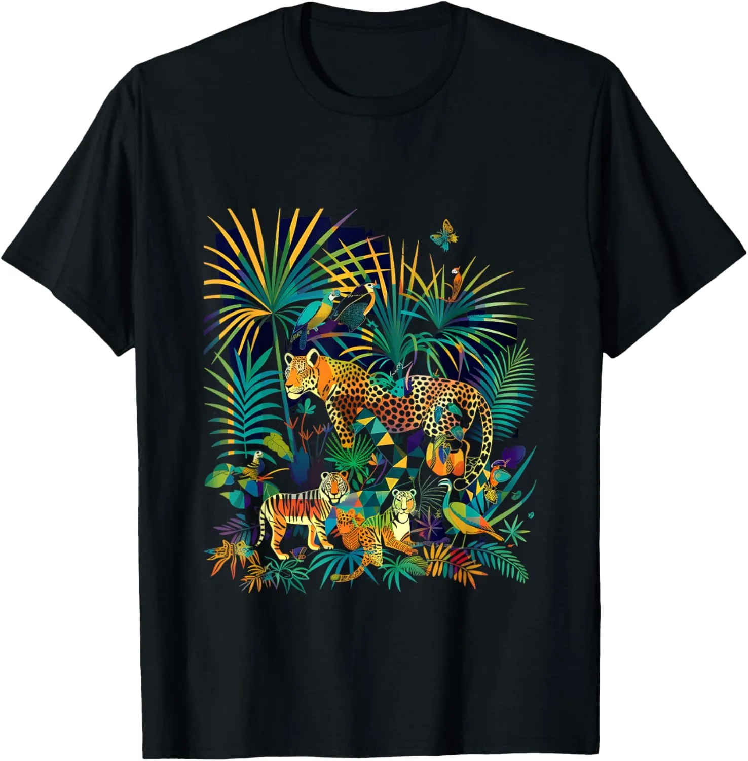 Wilderness Patterns: Geometric Animal Kingdom T-Shirt