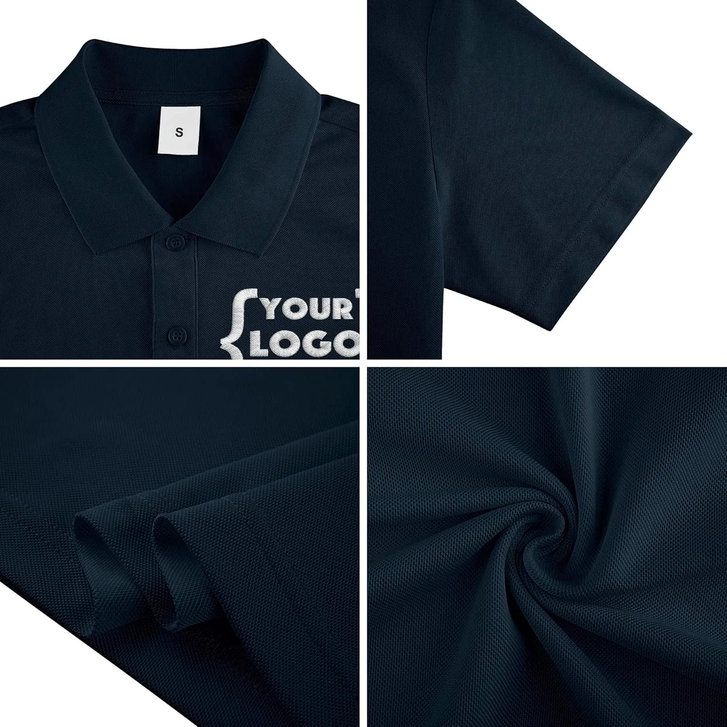 Xiovio Customize Custom Men's Polo Shirts Golf Jersey Tees | FrontBack Print, Embroidery Personalized with Text & Logo