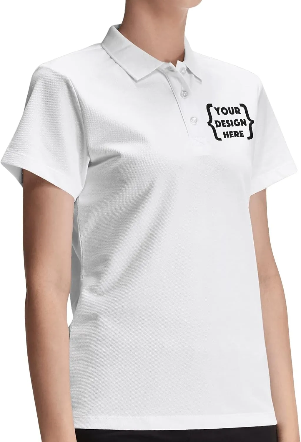 Xiovio Customize Custom Women's Polo Shirts Golf Tees | FrontBack Print, Embroidery Personalized with Text & Logo