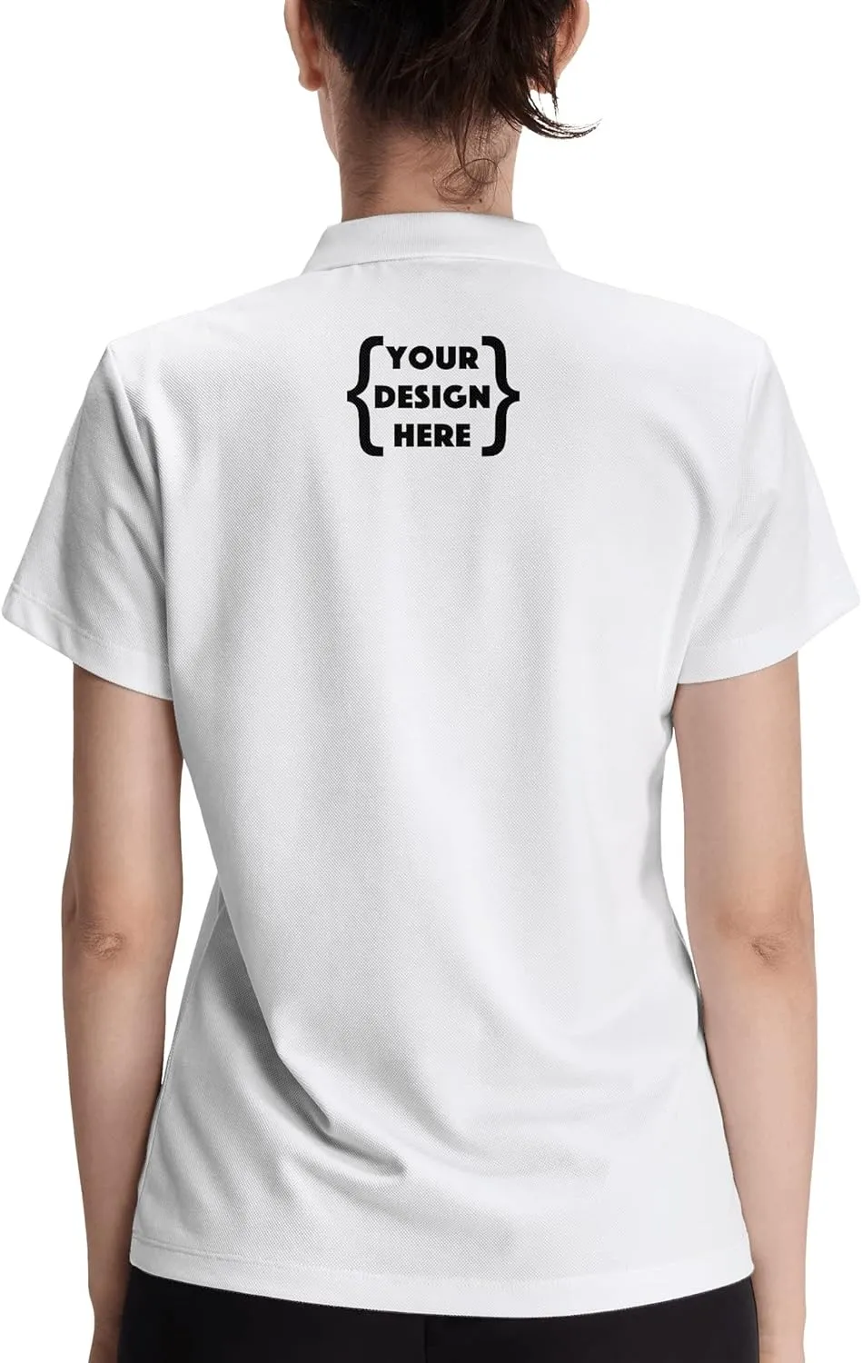 Xiovio Customize Custom Women's Polo Shirts Golf Tees | FrontBack Print, Embroidery Personalized with Text & Logo